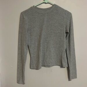 Divided long sleeve grey shirt. Size small